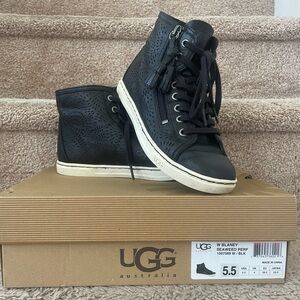 UGG Blaney Seaweed Perforated High Top Sneaker